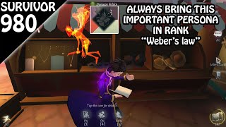 Most Underrated Survivor Persona quotWebers Lawquot  Survivor Rank 980 Identity v [upl. by Ybreh]