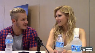 Vikings Season 3 Alexander Ludwig amp Katheryn Winnick Interview [upl. by Daphene404]