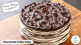 Eggless Chocolate Crêpe Cake Recipe  No Oven Chocolate Cake Recipe  The Terrace Kitchen [upl. by Eiuqnom974]