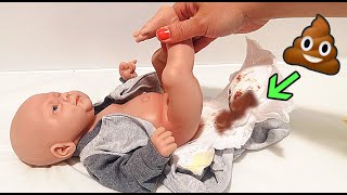 Silicone Baby Exploding Diaper Change [upl. by Wilhide815]