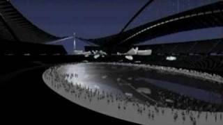 Papaioannou  2004 Olympics Opening  Olive Tree  3D Sim [upl. by Vescuso]