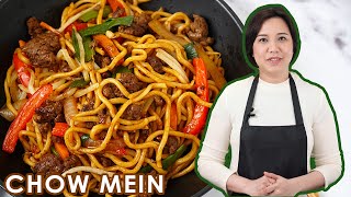 Easy Beef Chow Mein Recipe in 15 mins [upl. by Llert]