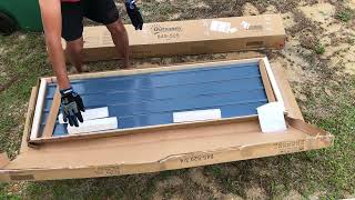 Unboxing Outsunny 11’ by 9’ Steel Outdoor Garden Shed [upl. by Bigner]