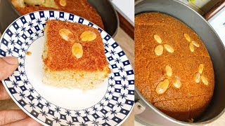 Basbousa Recipe Middle Eastern Dessert Recipe Soji Ka cake recipe Harissa recipe without oven [upl. by Alet872]