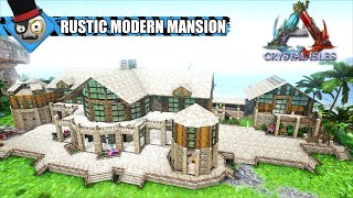 Ark Survival Evolved  House Build  Rustic Modern Mansion Speed Build [upl. by Acinorev]