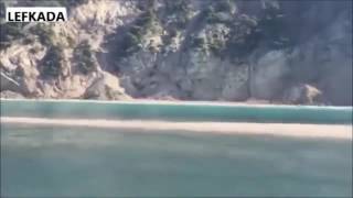 Earthquake Video In Lefkada Egremni Beach Greece [upl. by Alleris]