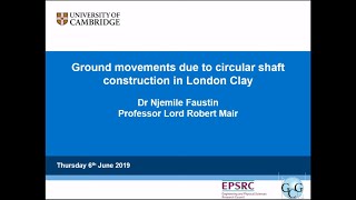 Ground Movement due to Circular Shaft Construction in London Clay [upl. by Atteynod237]