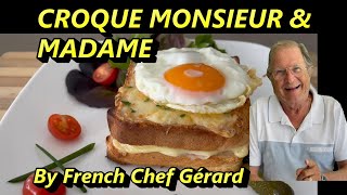 CROQUE MONSIEUR CROQUE MADAME by French chef Gérard Garbé [upl. by Schalles]