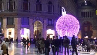 Napoli  Natale in città si accendono le luci 3 011213 [upl. by Ness]