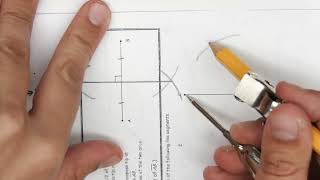 Perpendicular Bisector Geometric Constructions High School Geometry How to use a compass [upl. by Hisbe]