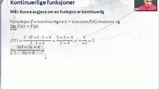 kap 72  Kontinuerlige funksjoner [upl. by Jorgan725]