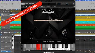 Acoustic Samples  V Winds FLUTE Addictive Drums Trillian JAZZ [upl. by Nodaj]