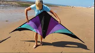 Delta stunt kite  set up [upl. by Elleina910]