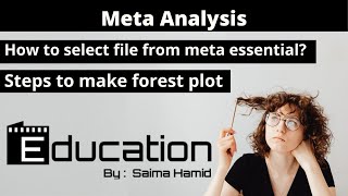 Meta Essential  Forest Plot  Funnel plot  Meta Analysis  Saima Hamid [upl. by Etireuqram]