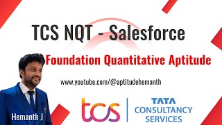 TCS NQT  Salesforce  Foundation Quant [upl. by Irrab273]