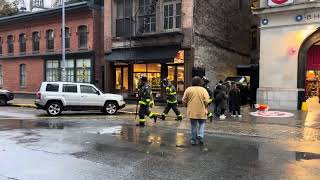 FDNY Hook amp Ladder 8 on a call  by foot [upl. by Yahsram178]