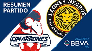 Resumen y Goles  Cimarrones de Sonora vs Leones Negros  Ascenso MX  Ascenso BBVA MX [upl. by Sitoeht222]