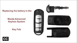 Replacing the battery CR 2025 in the Mazda Advanced Keyless System key fob [upl. by Sukram]