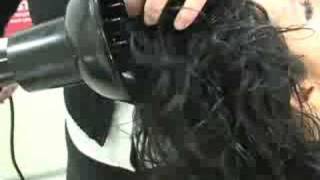 Styling Curly Hair  Applying Hairspray to Curly Hair [upl. by Freiman920]