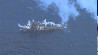 Footage from the Sink Exercise SINKEX of exUSS Ogden LPD 5 [upl. by Scheider]