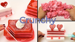 ASMR 🍰 Red Velvet Cake Sponge Slimeasmr crunchyslime [upl. by Davidde]