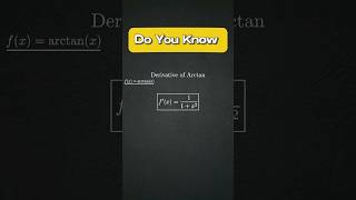 Deriving arctan  Proof mathematical derivation [upl. by Eicart]