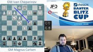 World Champion Magnus Carlsen vs GM Ivan Cheparinov  Banter Blitz Cup [upl. by Chase]