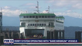 Washington State Ferries operating with bare minimum vessels  FOX 13 Seattle [upl. by Lamarre]