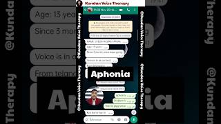 Aphonia Voice Problem Solve in 1day  How to cure Aphonia vocalfold [upl. by Lepper]