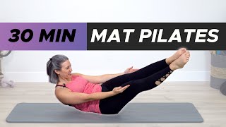 Full Body Pilates Mat Workout  AtHome Workout [upl. by Mieka]