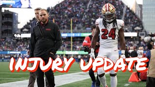 49ers RB Jordan Mason Has a Sprained AC Joint in his Shoulder [upl. by Noskcaj]