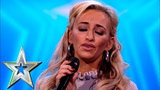 Proud Irish Traveller Sharyn Ward stuns crowd with traditional Irish song  Ireland’s Got Talent [upl. by Llerryt478]