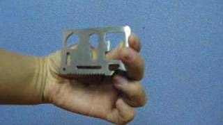 11in1 Stainless Steel Pocket Multitool Card Knifeflv [upl. by Atiuqan]