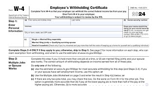 IRS Form W4 walkthrough Employees Withholding Certificate [upl. by Andris220]