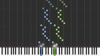 Hanon exercise 10 40 speed with fingering  Synthesia [upl. by Enawtna]