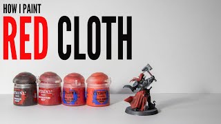 How I paint Red Cloth  Miniature Painting Guide [upl. by Arais]