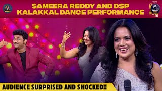 Sameera Reddy and DSP Kalakkal Dance Performance  Audience Surprised and Shocked  JFW Awards [upl. by Annaili]