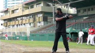 Ken Griffey Jr batting practice in Manila [upl. by Yssirhc]