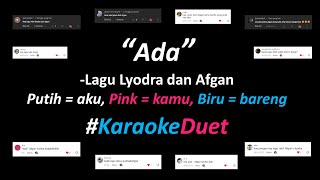 Lyodra Afgan  Ada Karaoke Duet Version  Part Cowok Only  Nyanyi Bareng [upl. by Astred110]