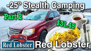 25º 🥶🥶 Winter Stealth Camping at Red Lobster 🦞 Part 2 [upl. by Tice543]