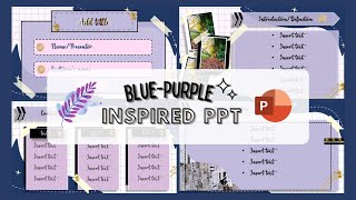 Purpleblue colour powerpoint theme presentation 3 💜💙 [upl. by Profant671]