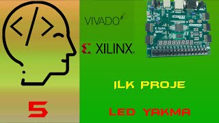 VHDL İlk Proje VHDL ile LED yakma [upl. by Magdalene]