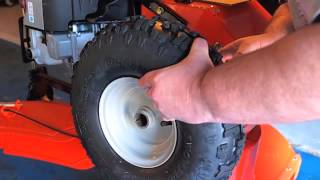 Ariens snow blower deluxe taking off the wheel an keyway [upl. by Moulton]