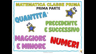 MATEMATICA CLASSE PRIMA  parte prima [upl. by Quigley]