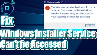 Fix Windows Installer Service Cant be Accessed [upl. by Eisor]