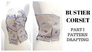 How to Draft Pattern  BustierTubeCorsetStrapless Bodice [upl. by Sanford803]