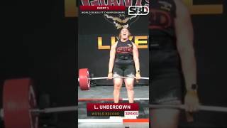 Lucy underdown world record deadlift 716325kg [upl. by Nyladnewg]