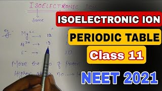 Isoelectronic ion class 11  Classification periodic table class 11  electronic configuration [upl. by Musihc]