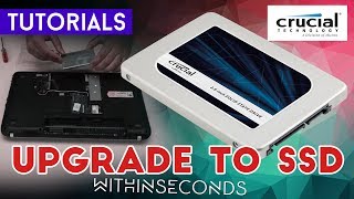 How to Upgrade Your Laptop with a SSD  Crucial MX300 25inch SSD 525GB [upl. by Vina803]