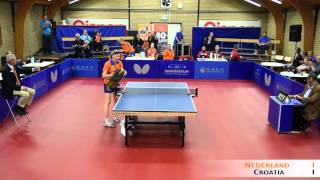 Tafeltennis dames Nederland  Croatia [upl. by Mclain9]